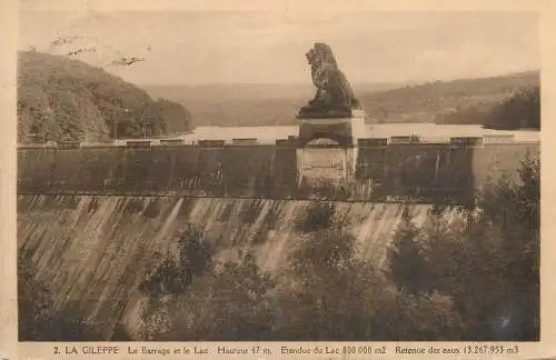 Belgium Gileppe (Dam) lion statue
