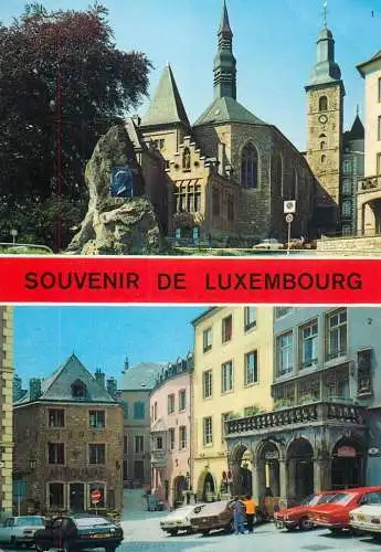 Souvenir de Luxembourg Eglise St Michel avec le Monument de Goethe et Marche aux Poissons