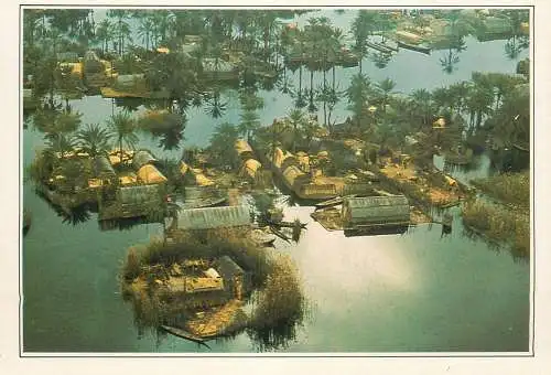 Irak Maadans swamp area aerial view