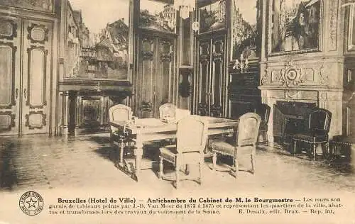 Belgium Bruxelles city hall cabinet e Bourgmestre
