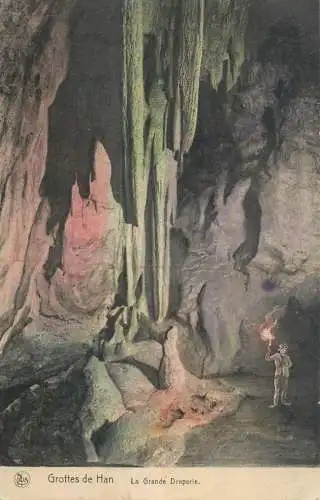 Belgium Grottes de Han la grande draperie