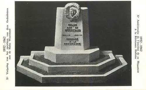 Belgium Halle Monument of the Halloise resistance