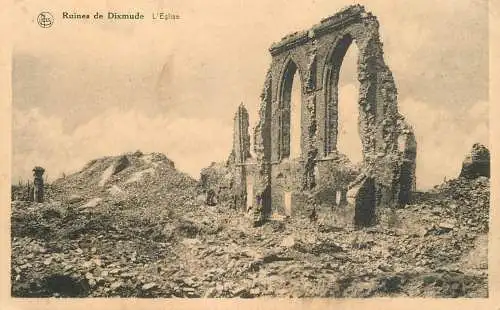 Belgium Diksmuide church ruins