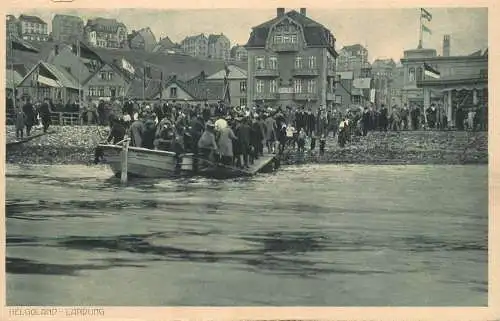 AK Helgoland Dampfer Landung