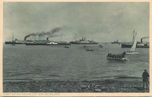 AK Helgoland Dampfer