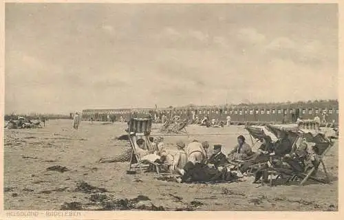 AK Helgoland Badeleben