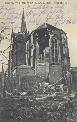 Woinville Kirche Eglise Guerre Weltkrieg a Saint Mihiel 1915