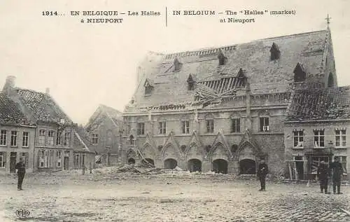Nieuwpoort the Halles (market) 1914