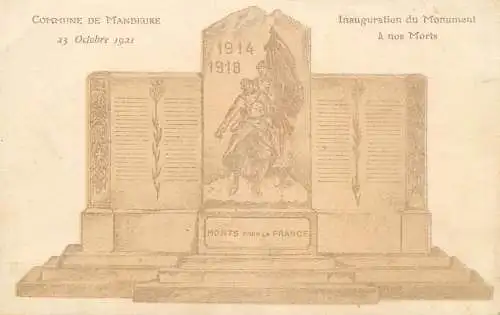 Mandeure inauguration du monument à nos morts