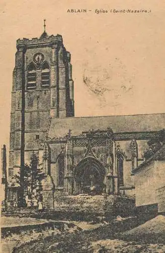 Ablain St Saint Nazaire - L'Eglise, Deutsche Feldpost 1917