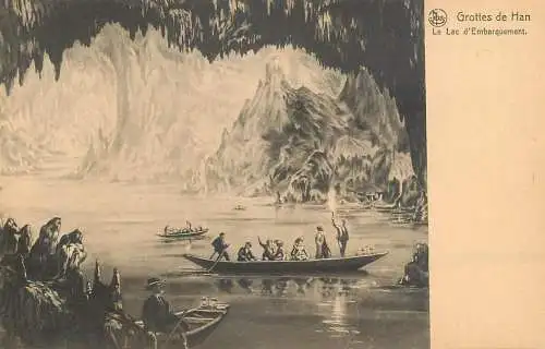 Belgium Les Grottes de Han rowboat