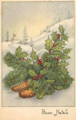 Postcard scene Christmas