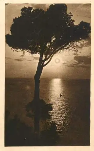 Postcard sunset nautical sports