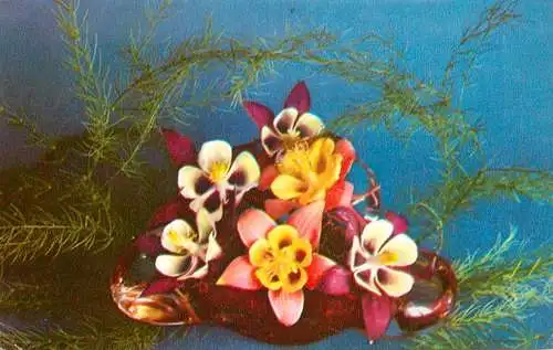 Postcard flower vase Russia