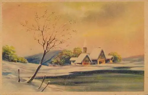 Postcard Italy Christmas Italy snow