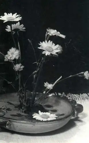 Postcard flower vase daisy