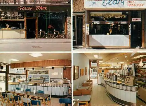 Belgium Blankenberge "Glaces Thor" restaurant multi view