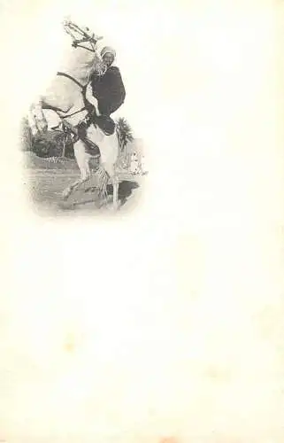 Postcard bedouin on a horse