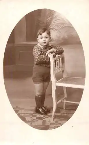 Children postcard elegant boy