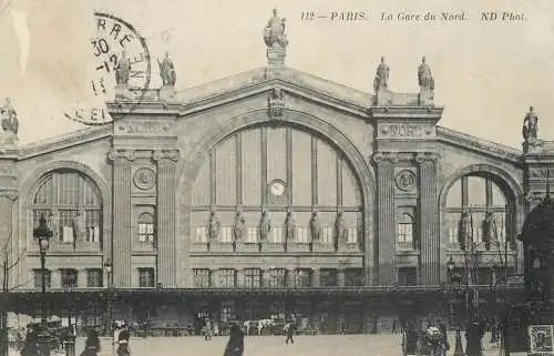 Railway station gare du Nord Paris