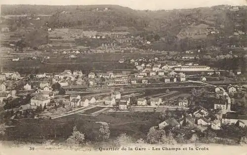 Railway station gare panorama - Les Champs et la Croix, France