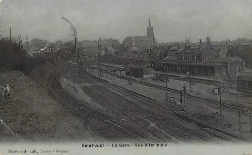 Railway station gare vue interieure Saint-Just France