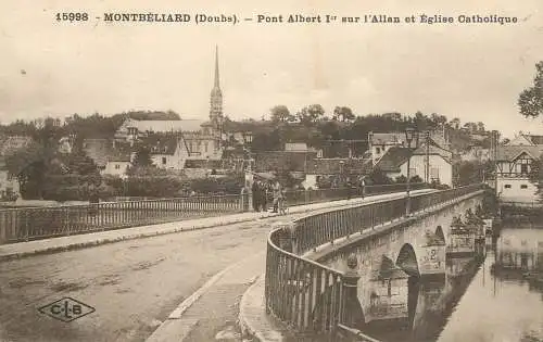 Montbeliard Pont Albert Ier sur l`Allan