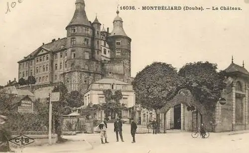 Montbeliard le chateau cpa animee