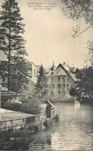 Montbeliard vue sur l`Allan rue de Saint-Hippolyte