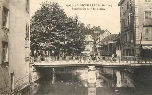 Montbeliard passerelle sur la Lizine