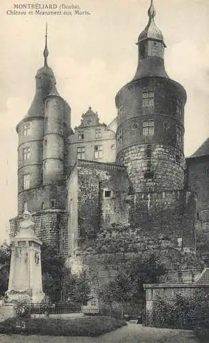 Montbeliard - chateau et monument aux morts
