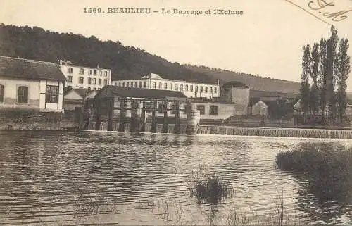 Beaulieu (Doubs) Usines Peugeot barrage ecluse