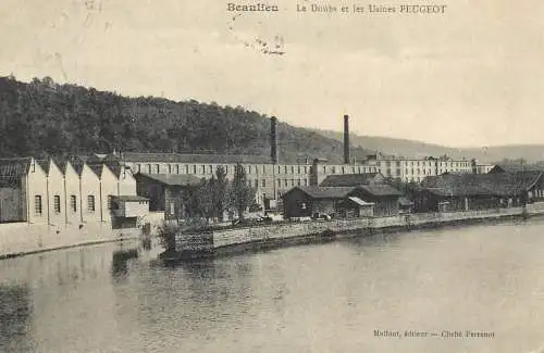 Beaulieu (Doubs) Le Doubs et les Usines Peugeot