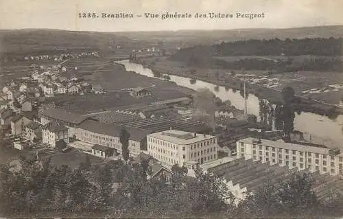 Beaulieu (Doubs) usines Peugeot vue generale