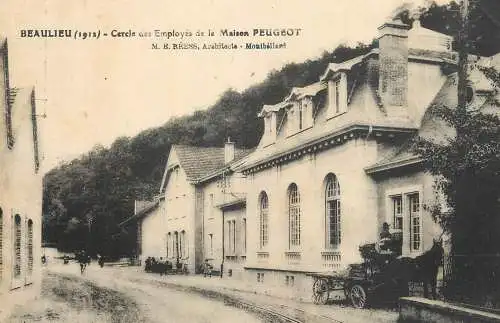 Beaulieu (Doubs) - 1912 cercle des employes de la maison Peugeot