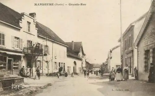 Mandeure (Doubs) cpa grande rue
