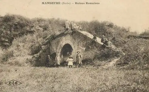 Mandeure (Doubs) cpa ruines romaines