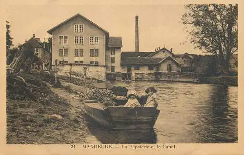 Mandeure (Doubs) -  La Papeterie et le Canal
