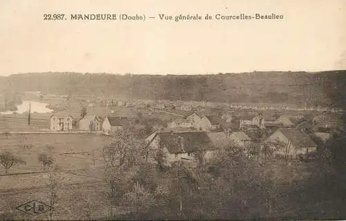 Mandeure (Doubs) - vue generale de Courcelles-Beaulieu