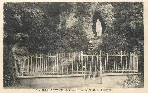 Mandeure (Doubs) - La Grotte de Notre Dame de Lourdes