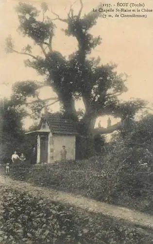 Ecot la chapelle St Blaise et le chene arbres