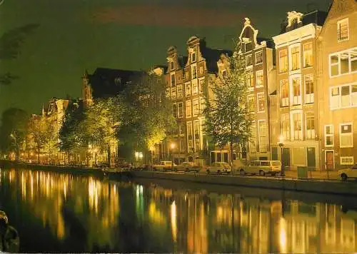Amsterdam by night pier canal