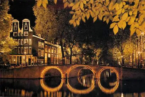 Amsterdam by night canal
