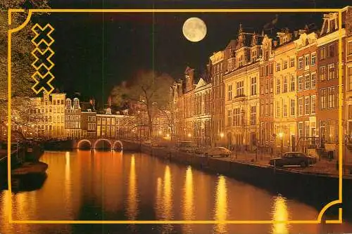 Amsterdam by night canal