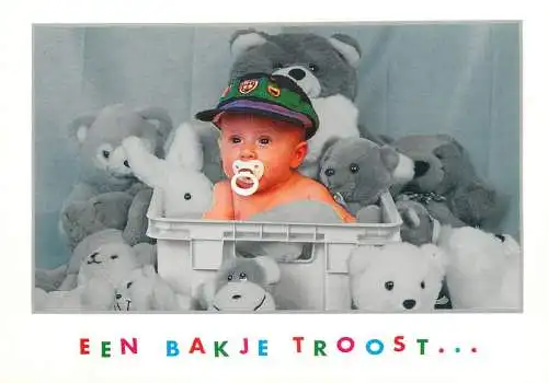 Children postcard baby hat pacifier
