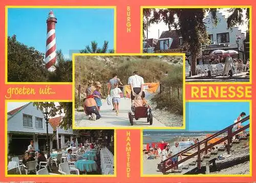 The Netherlands Renesse beach pier church lighthouse
