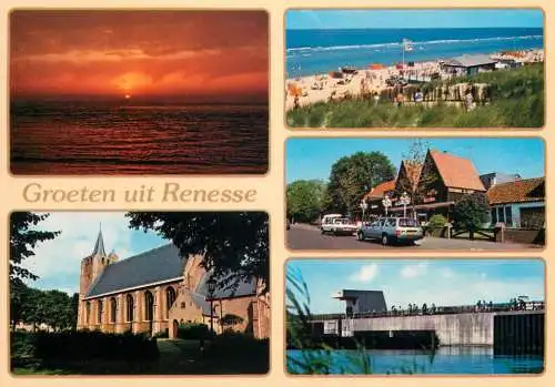 The Netherlands Renesse beach church dam