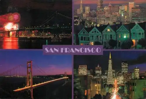 United States San Francisco tram Golden Gate fireworks