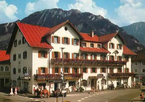Postcard hotel restaurant Wittelsbach Oberammergau