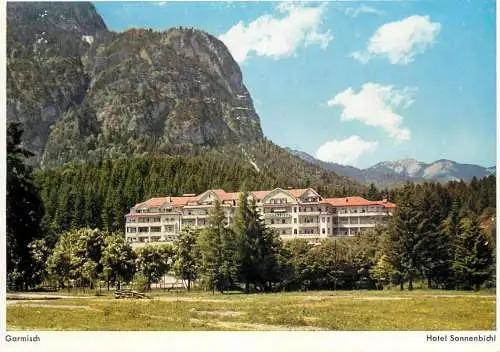 Postcard hotel restaurant Garmisch Sonnenbichl